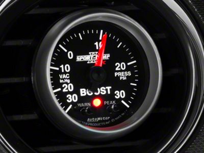 Auto Meter Sport-Comp II Series 2-1/16-Inch Boost/Vacuum Gauge; 30 inHG / 30 PSI (Universal; Some Adaptation May Be Required)