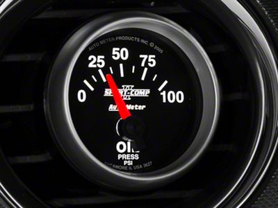 Auto Meter Sport Comp II Oil Pressure Gauge; Electrical (Universal; Some Adaptation May Be Required)