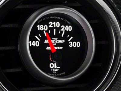 Auto Meter Sport-Comp II Series 2-1/16-Inch Oil Temperature Gauge; 140-300 Fahrenheit (Universal; Some Adaptation May Be Required)