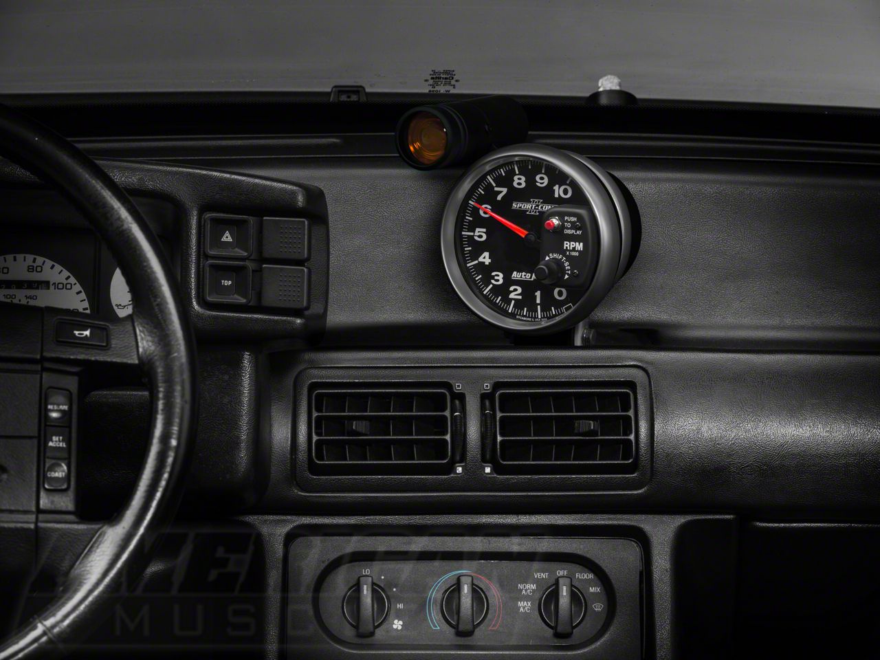 Auto Meter Mustang Sport-Comp II Series 5-Inch Pedestal Tachometer