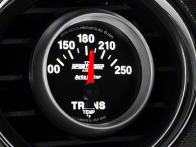 Auto Meter Sport Comp II Transmission Temp Gauge; Electrical (Universal; Some Adaptation May Be Required)