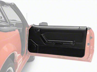 Convertible Door Panels for Power Windows; Black (87-93 Mustang Convertible)