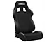 Corbeau A4 Wide Racing Seats with Double Locking Seat Brackets; Black Suede (10-14 Mustang)