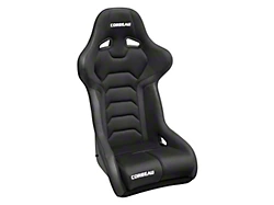 Corbeau FX1 Pro Racing Seats with Double Locking Seat Brackets; Black/Red Cloth (10-14 Mustang)