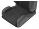 Corbeau GTS II Reclining Seats with Double Locking Seat Brackets; Black Suede (10-14 Mustang)