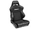 Corbeau LG1 Racing Seats with Double Locking Seat Brackets; Black Cloth (10-14 Mustang)
