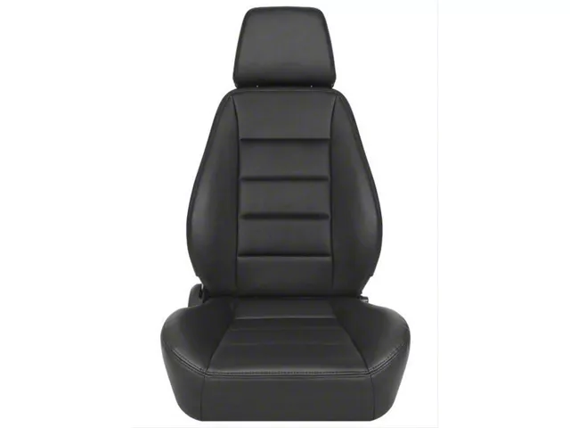 Corbeau Sport Reclining Seats with Double Locking Seat Brackets; Black Vinyl (10-14 Mustang)