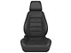 Corbeau Sport Reclining Seats with Double Locking Seat Brackets; Black Vinyl (10-14 Mustang)
