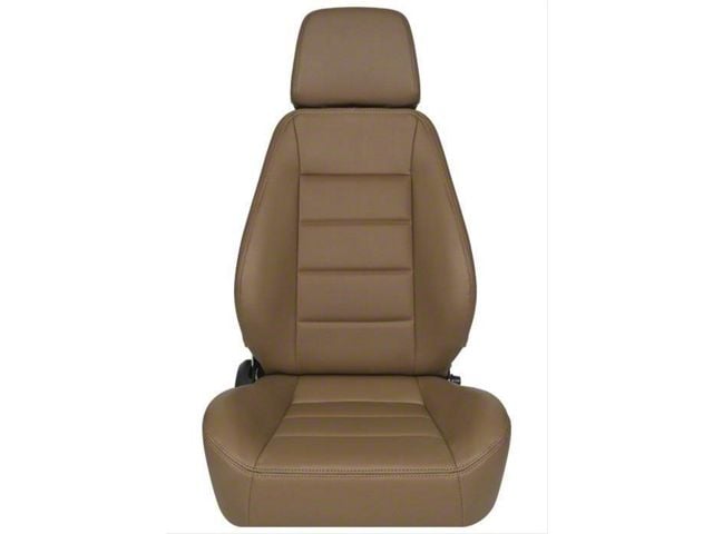 Corbeau Sport Reclining Seats with Double Locking Seat Brackets; Tan Vinyl (10-14 Mustang)
