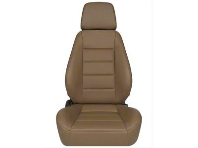 Corbeau Sport Reclining Seats with Double Locking Seat Brackets; Tan Vinyl (10-14 Mustang)