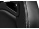 Corbeau Trailcat Reclining Seats with Double Locking Seat Brackets; Black Vinyl/White Stitching (10-14 Mustang)