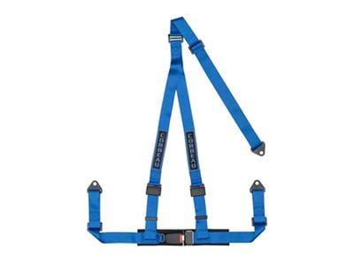 Corbeau 2-Inch 3-Point Bolt-In Harness Belt; Blue (Universal; Some Adaptation May Be Required)