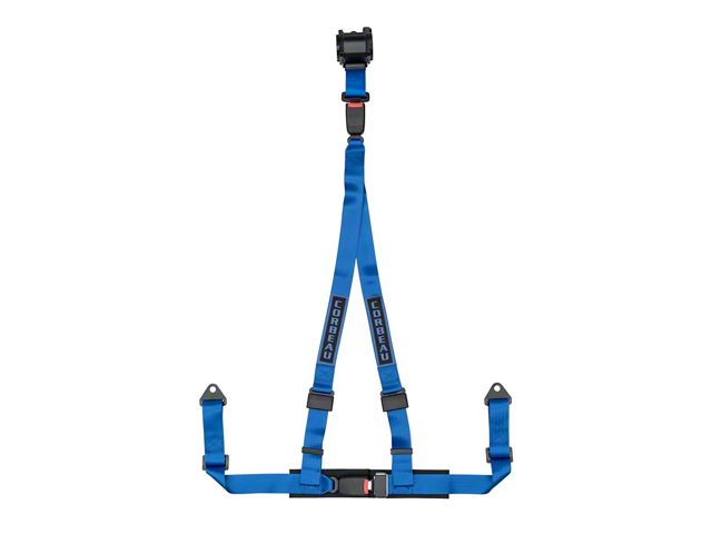 Corbeau 2-Inch 3-Point Retractable Harness Belt; Blue (Universal; Some Adaptation May Be Required)