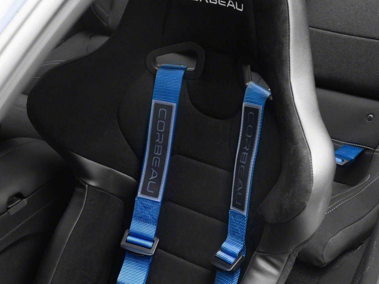 Corbeau Mustang 2-Inch 4-Point Bolt-In Harness Belt; Blue 44005B