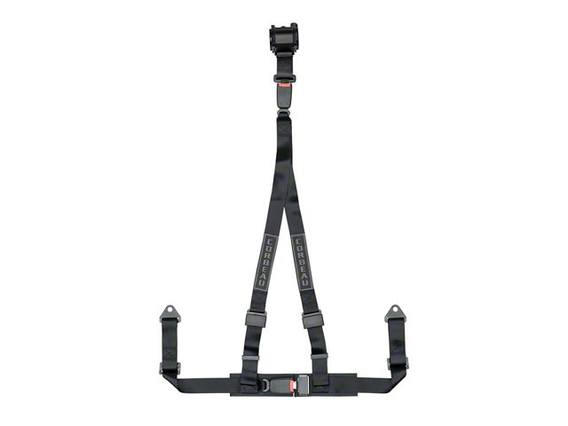 Corbeau 2-Inch 3-Point Retractable Harness Belt; Black (Universal; Some Adaptation May Be Required)