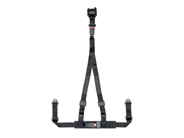 Corbeau 2-Inch 3-Point Retractable Harness Belt; Black (Universal; Some Adaptation May Be Required)