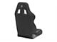 Corbeau A4 Racing Seats with Double Locking Seat Brackets; Black Suede (79-93 Mustang)