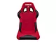 Corbeau Forza Racing Seats with Double Locking Seat Brackets; Red Cloth (79-93 Mustang)