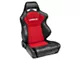 Corbeau LG1 Racing Seats with Double Locking Seat Brackets; Red Cloth (79-93 Mustang)