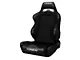 Corbeau LG1 Wide Racing Seats with Double Locking Seat Brackets; Black Cloth (79-93 Mustang)