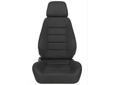 Corbeau Sport Reclining Seats with Double Locking Seat Brackets; Black Cloth (79-93 Mustang)