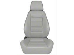 Corbeau Sport Reclining Seats with Double Locking Seat Brackets; Gray Vinyl (79-93 Mustang)
