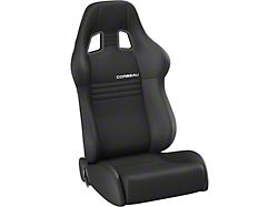 Corbeau A4 Racing Seats; Black Cloth; Pair (Universal; Some Adaptation May Be Required)