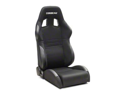 Corbeau A4 Racing Seats; Black Cloth; Pair (Universal; Some Adaptation May Be Required)