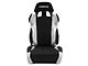 Corbeau A4 Racing Seats; Gray/Black Suede; Pair (Universal; Some Adaptation May Be Required)