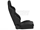 Corbeau A4 Racing Seats; Black Leather; Pair (Universal; Some Adaptation May Be Required)