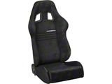 Corbeau A4 Racing Seats; Black Suede; Pair (Universal; Some Adaptation May Be Required)