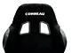 Corbeau A4 Wide Racing Seats; Black Suede; Pair (Universal; Some Adaptation May Be Required)