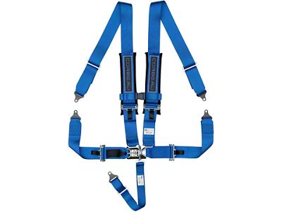 Corbeau 3-Inch 5-Point Latch and Link Harness Belt; Blue (Universal; Some Adaptation May Be Required)