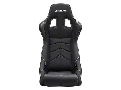 Corbeau DFX Seat; Black Vinyl/Cloth/Black Piping (10-24 Camaro)
