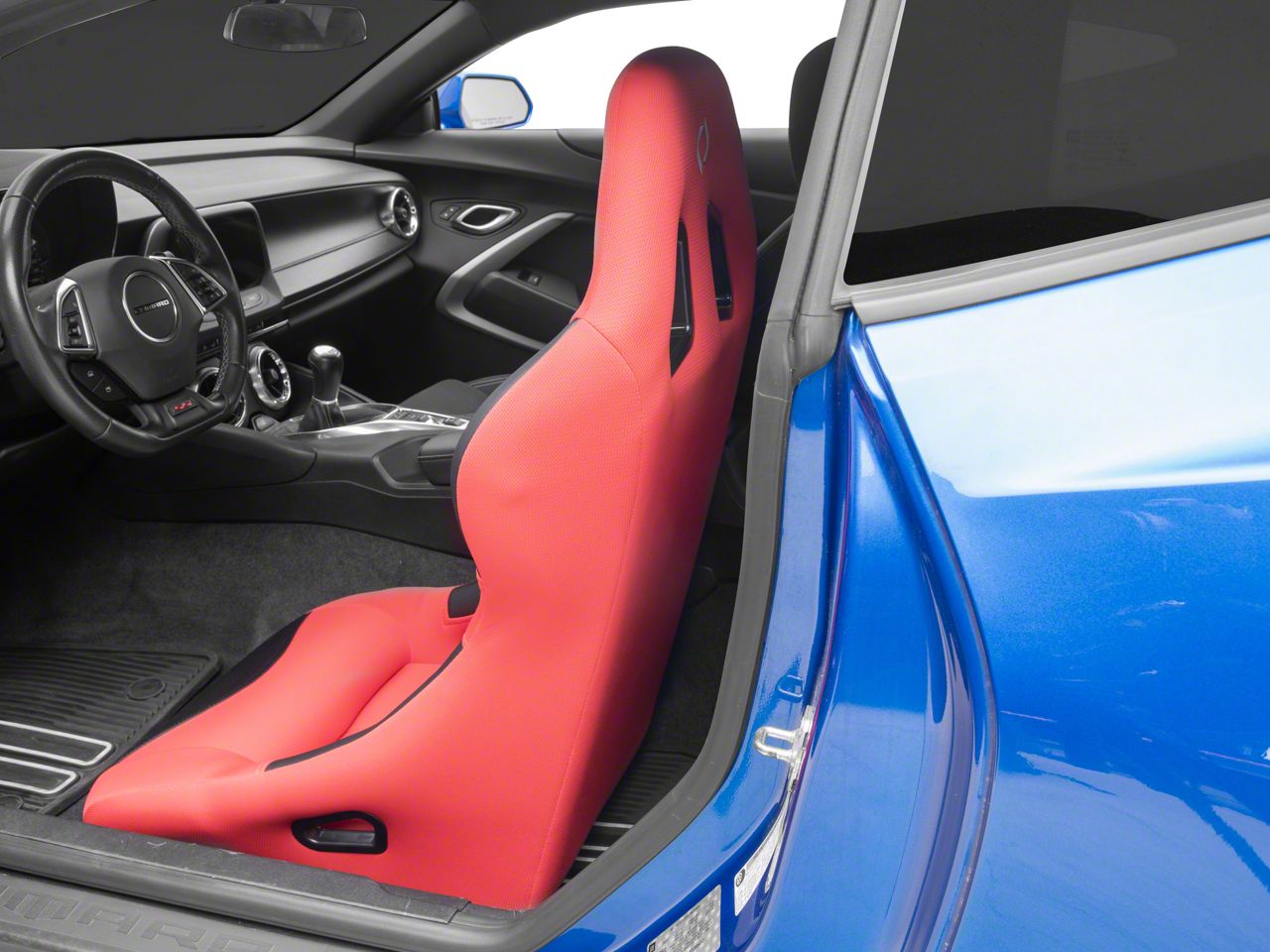Corbeau Camaro Forza Racing Seat; Red Cloth 29107 (10-24 Camaro