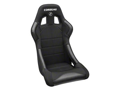 Corbeau Forza Racing Seats with Double Locking Seat Brackets; Black Cloth (10-15 Camaro)