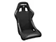 Corbeau Forza Racing Seats with Double Locking Seat Brackets; Black Cloth (10-15 Camaro)