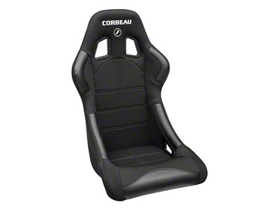 Corbeau Forza Racing Seats with Double Locking Seat Brackets; Black Cloth (16-24 Camaro)