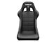 Corbeau Forza Racing Seats with Double Locking Seat Brackets; Black Vinyl (10-15 Camaro)