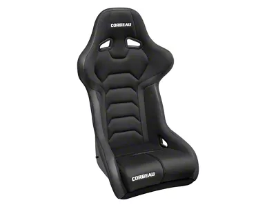 Corbeau FX1 Pro Racing Seats with Double Locking Seat Brackets; Black Cloth (10-15 Camaro)