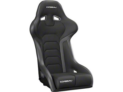 Corbeau FX1 Racing Seats with Double Locking Seat Brackets; Black Cloth (16-24 Camaro)
