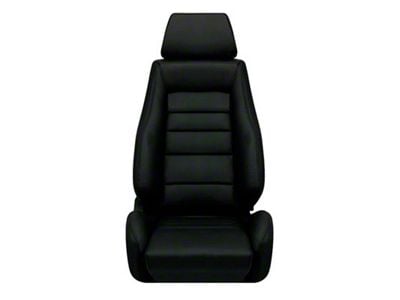 Corbeau GTS II Reclining Seats with Double Locking Seat Brackets; Black Leather (10-15 Camaro)