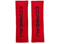 Corbeau Seat Harness Pads; Red; 3-Inch (Universal; Some Adaptation May Be Required)