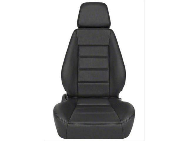 Corbeau Sport Reclining Seats with Double Locking Seat Brackets; Black Leather (10-15 Camaro)