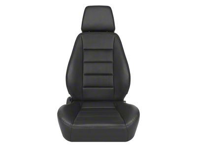 Corbeau Sport Reclining Seats; Black Vinyl; Pair (Universal; Some Adaptation May Be Required)