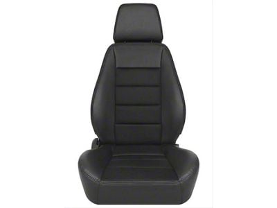 Corbeau Sport Reclining Seats with Double Locking Seat Brackets; Black Vinyl/Cloth (10-15 Camaro)