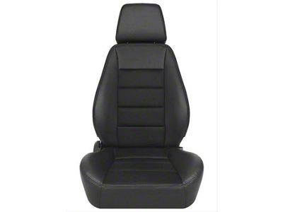 Corbeau Sport Reclining Seats with Double Locking Seat Brackets; Black Vinyl/Cloth (16-24 Camaro)