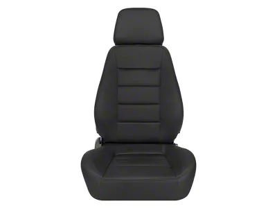 Corbeau Sport Reclining Seats with Inflatable Lumbar; Black Cloth; Pair (Universal; Some Adaptation May Be Required)