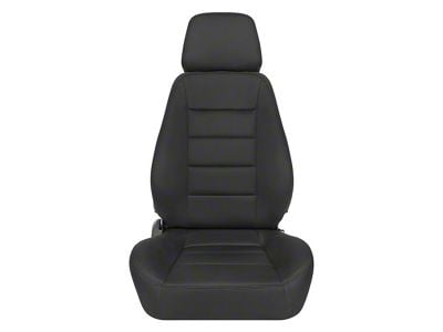 Corbeau Sport Reclining Seats with Seat Heater and Inflatable Lumbar; Black Cloth; Pair (Universal; Some Adaptation May Be Required)