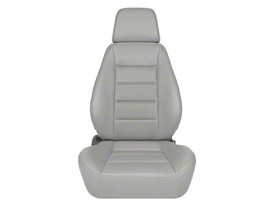 Corbeau Sport Reclining Seats with Seat Heater and Inflatable Lumbar; Gray Vinyl; Pair (Universal; Some Adaptation May Be Required)